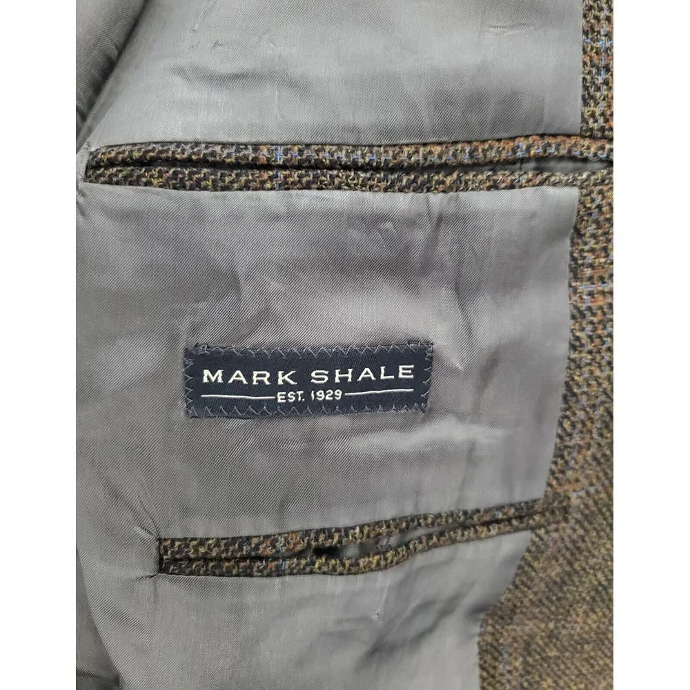 Made In Canada Jack‎ Victor Mens Sport Coat 43R Brown Wondowpane Tweed Jacket